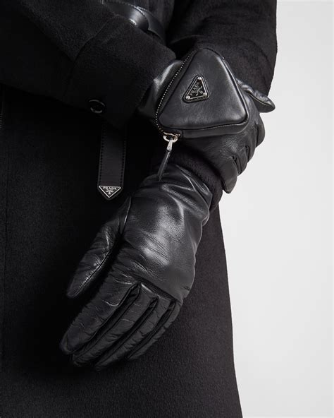 prada red gloves|prada nappa leather gloves.